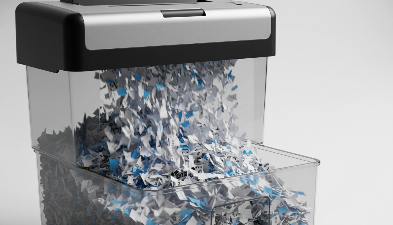 Déchiqueteuse à coupe croisée pour la destruction sécurisée de documents confidentiels