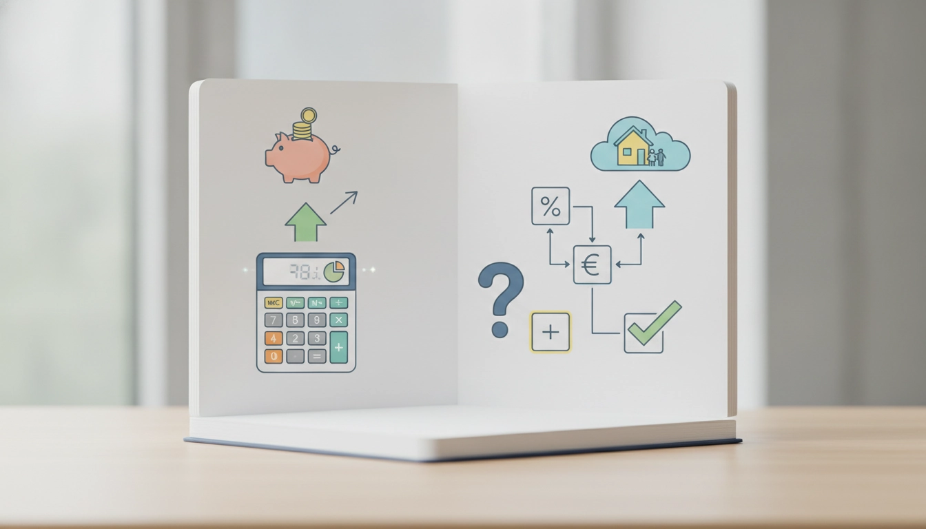 Une personne consultant son ordinateur pour comprendre comment calculer le montant de sa prime d'activité avec des documents financiers.