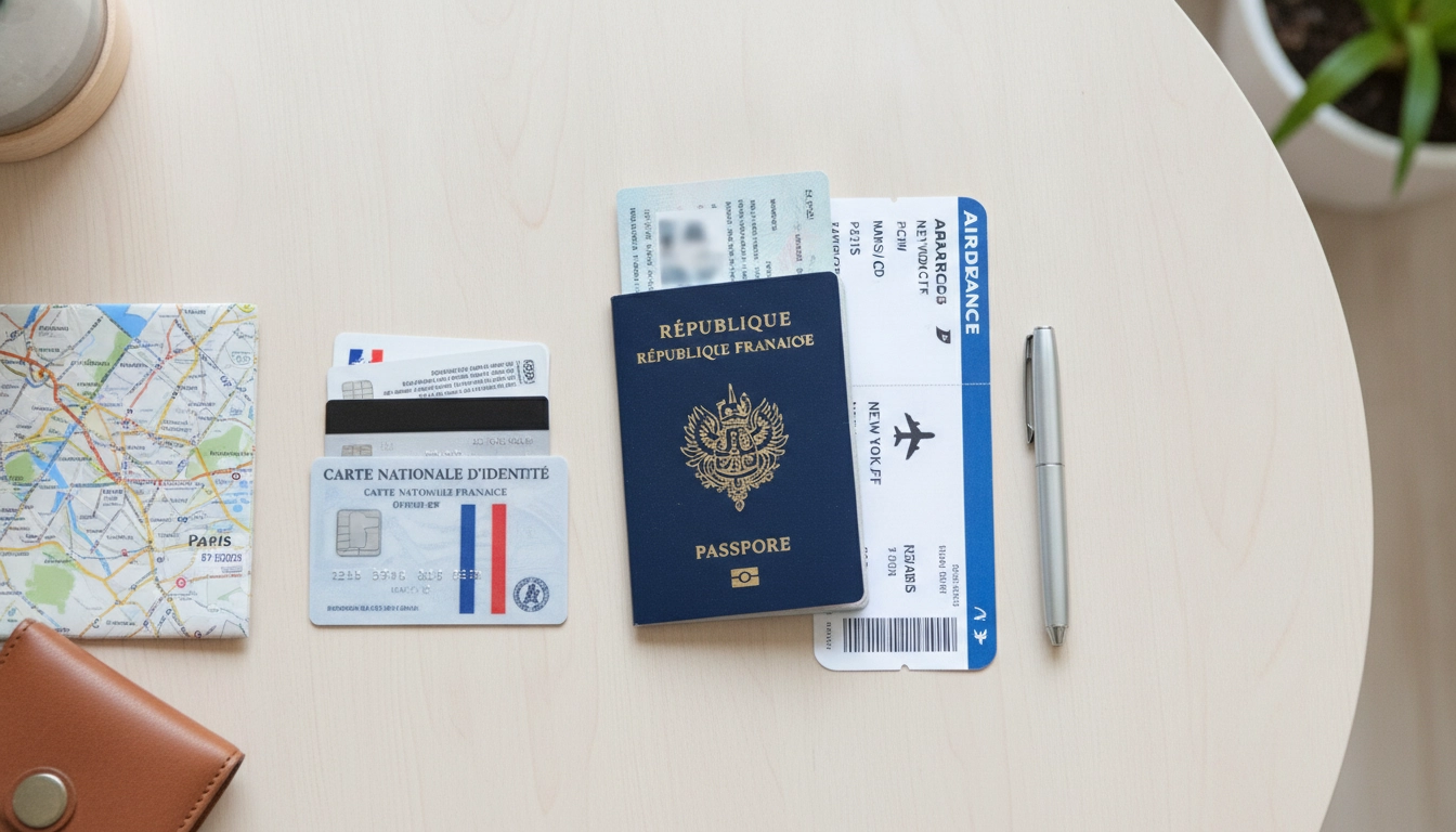 Documents de voyage incluant une carte nationale d'identité valide pour voyager en Europe