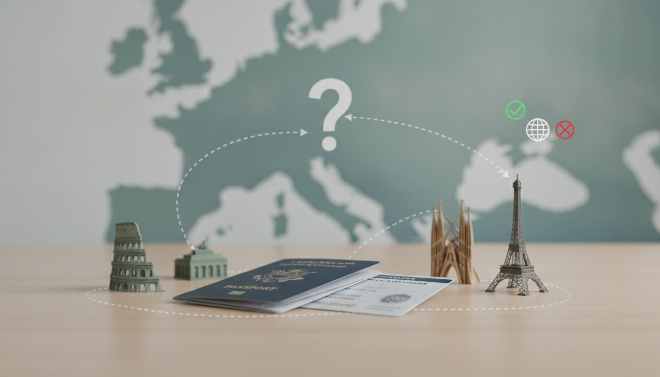 Voyageur vérifiant sa carte nationale d'identité valide pour voyager en Europe avant son départ