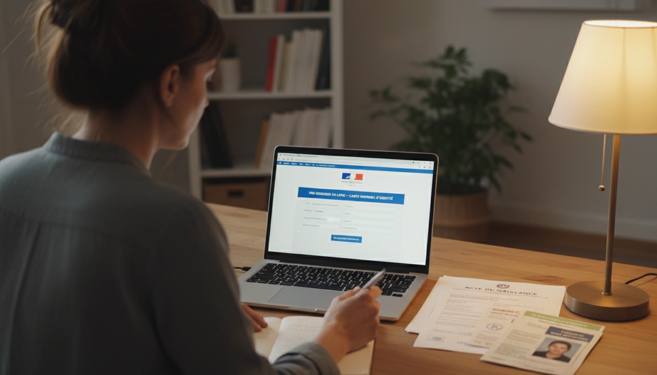 Pré-demande en ligne de carte nationale d'identité sur le portail officiel ANTS