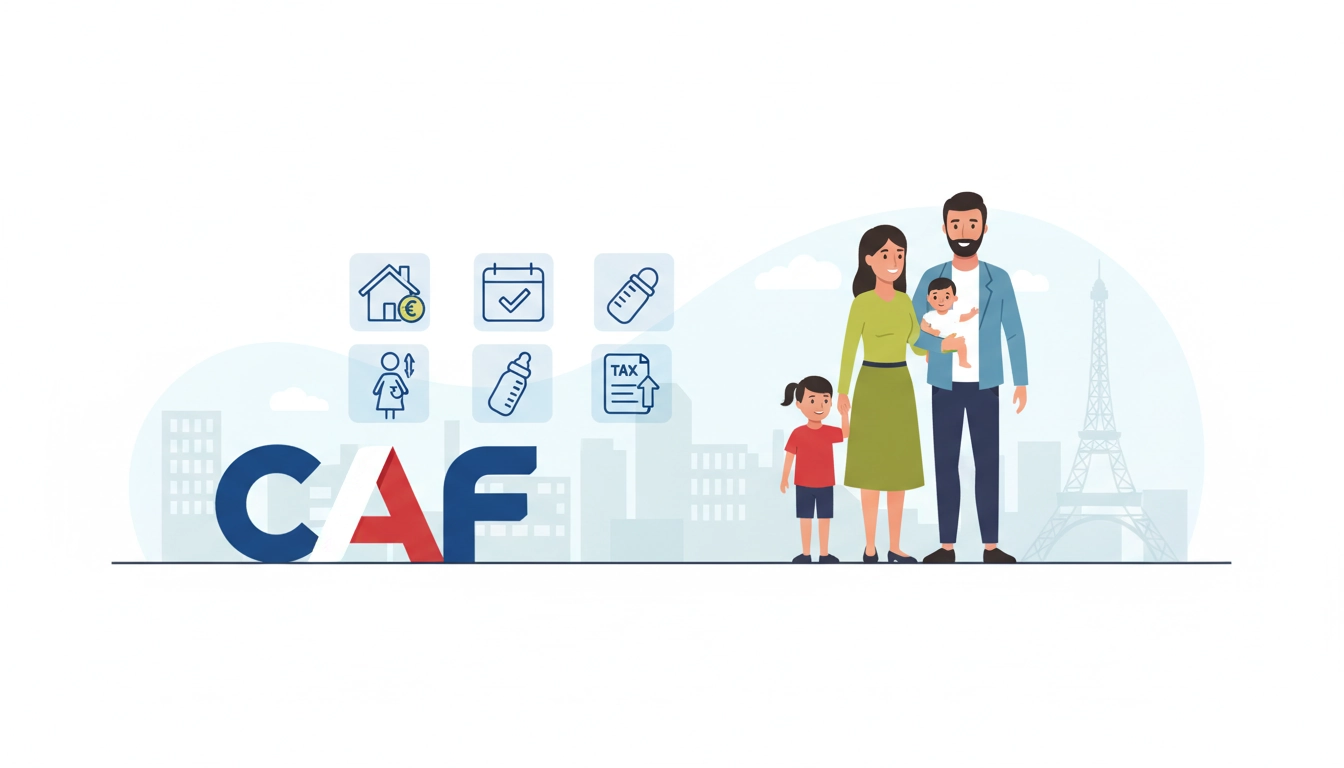 Famille française avec deux enfants souriant, illustrant les conditions pour percevoir les allocations familiales en France