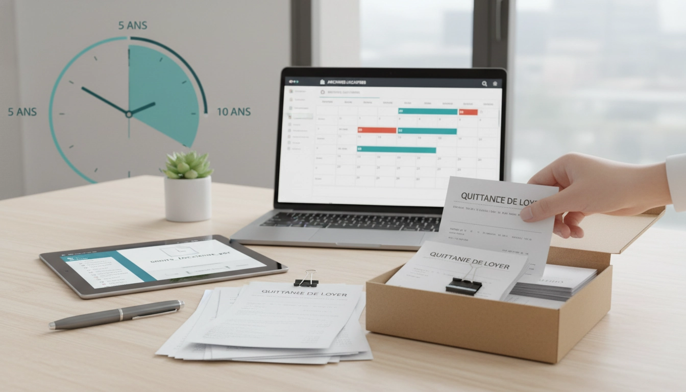 Un locataire organise ses dossiers pour savoir combien de temps conserver quittances de loyer locataire efficacement.