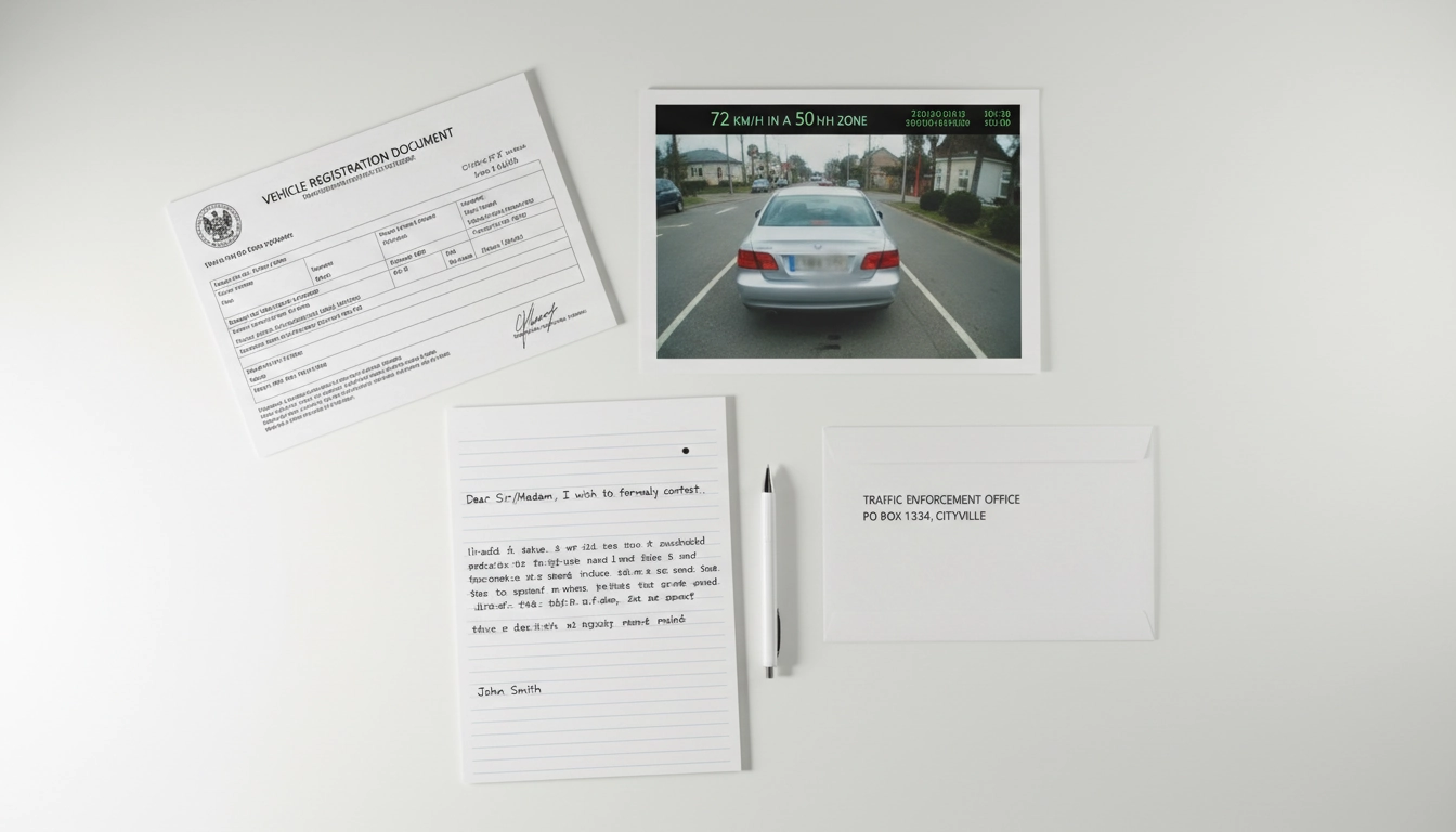 Dossier complet de pièces justificatives pour contester une amende de radar automatique