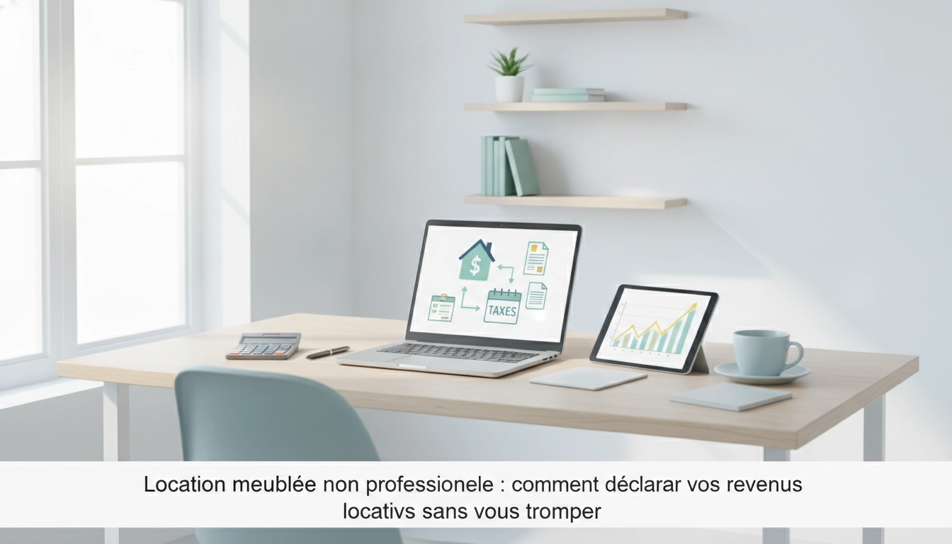 Un investisseur immobilier vérifiant ses documents pour savoir comment déclarer revenus location meublée non professionnelle