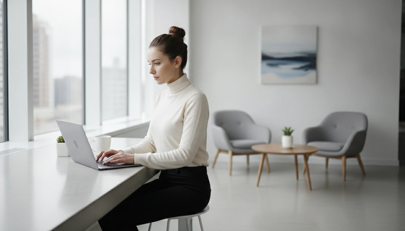 Un professionnel vérifie le délai immatriculation micro-entreprise guichet unique sur son ordinateur
