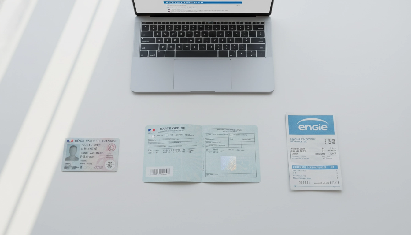 Documents nécessaires pour une demande de duplicata de carte grise : pièce d'identité, justificatif de domicile et carte grise