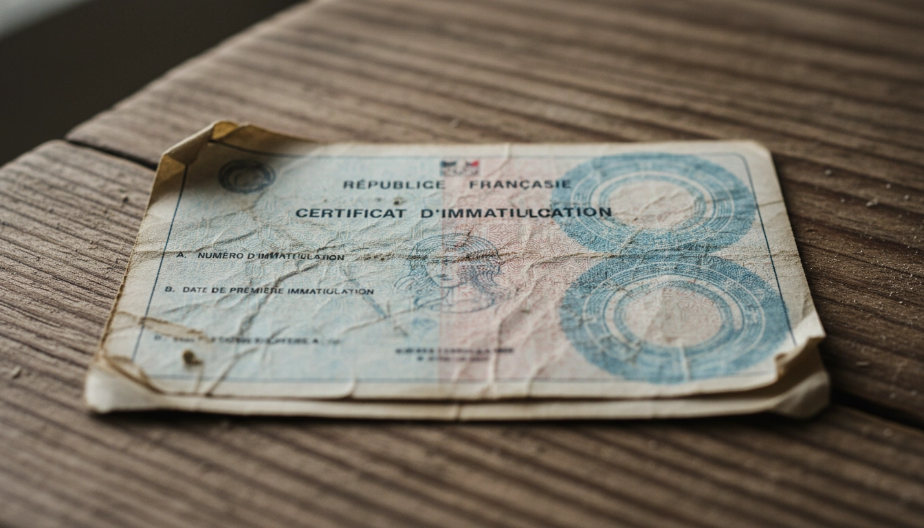 Carte grise illisible et détériorée justifiant une demande de duplicata de carte grise