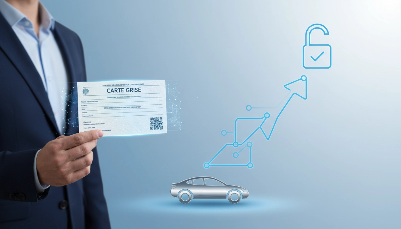 Personne effectuant une demande de duplicata de carte grise sur ordinateur via le site ANTS