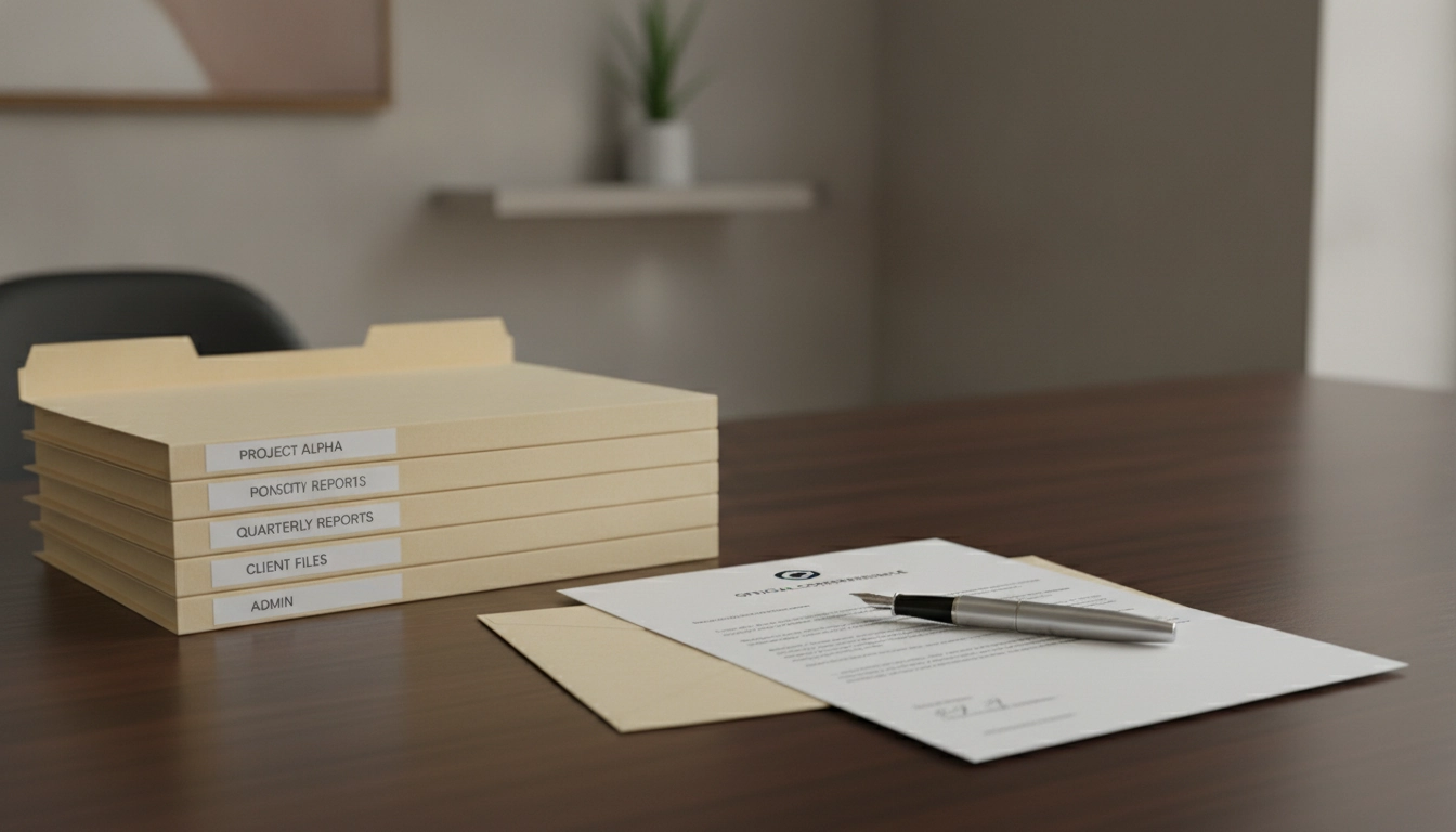 Bureau organisé avec des documents pour préparer ses erreurs à éviter dans une lettre de réclamation administrative