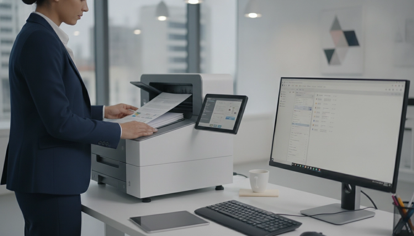 Un professionnel évitant les erreurs courantes de numérisation documents perdre valeur probante avec un scanner haute qualité.