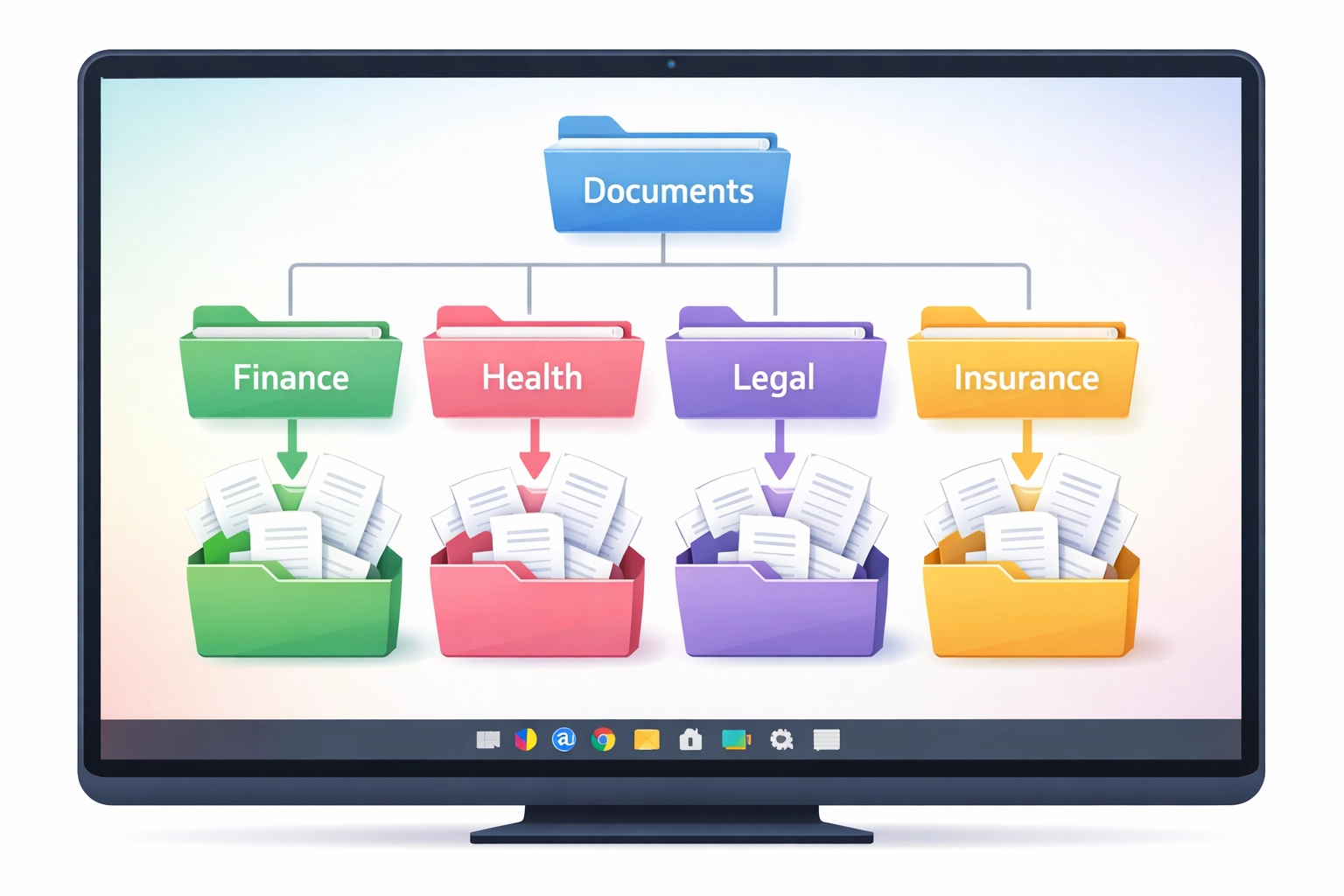 Organisation hiérarchique des documents pour éviter les erreurs courantes utilisation coffre-fort numérique