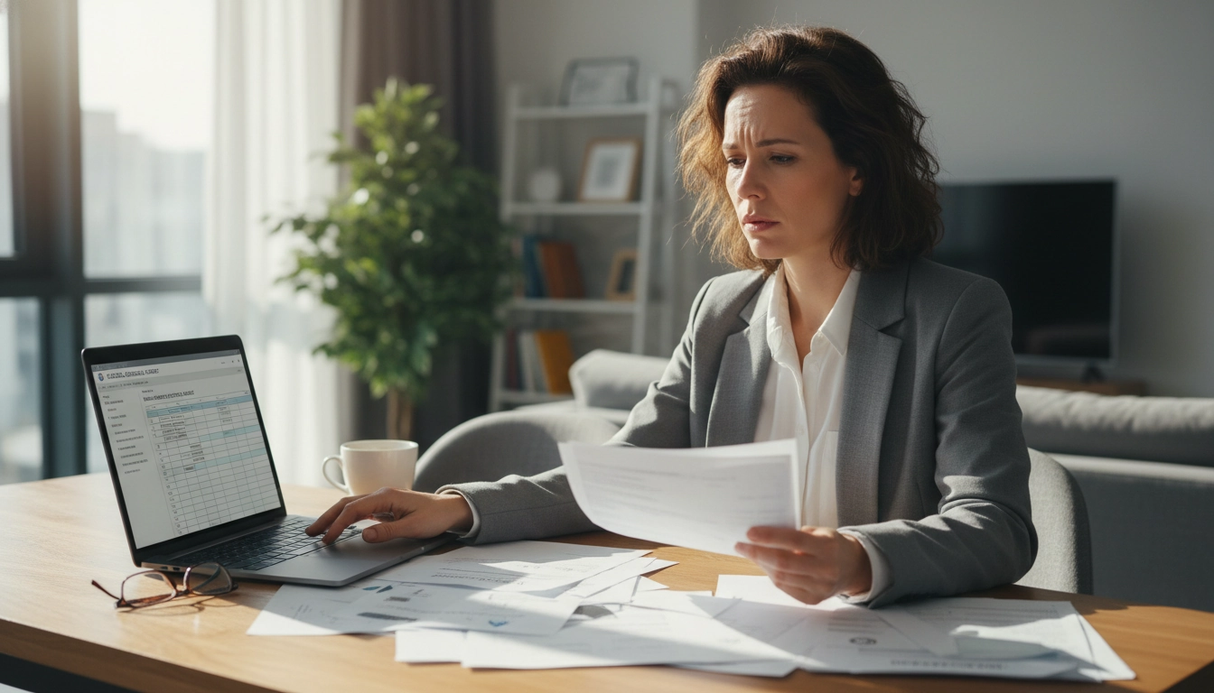 Un employé stressé analyse le dossier des indemnités journalières accident travail versus maladie ordinaire