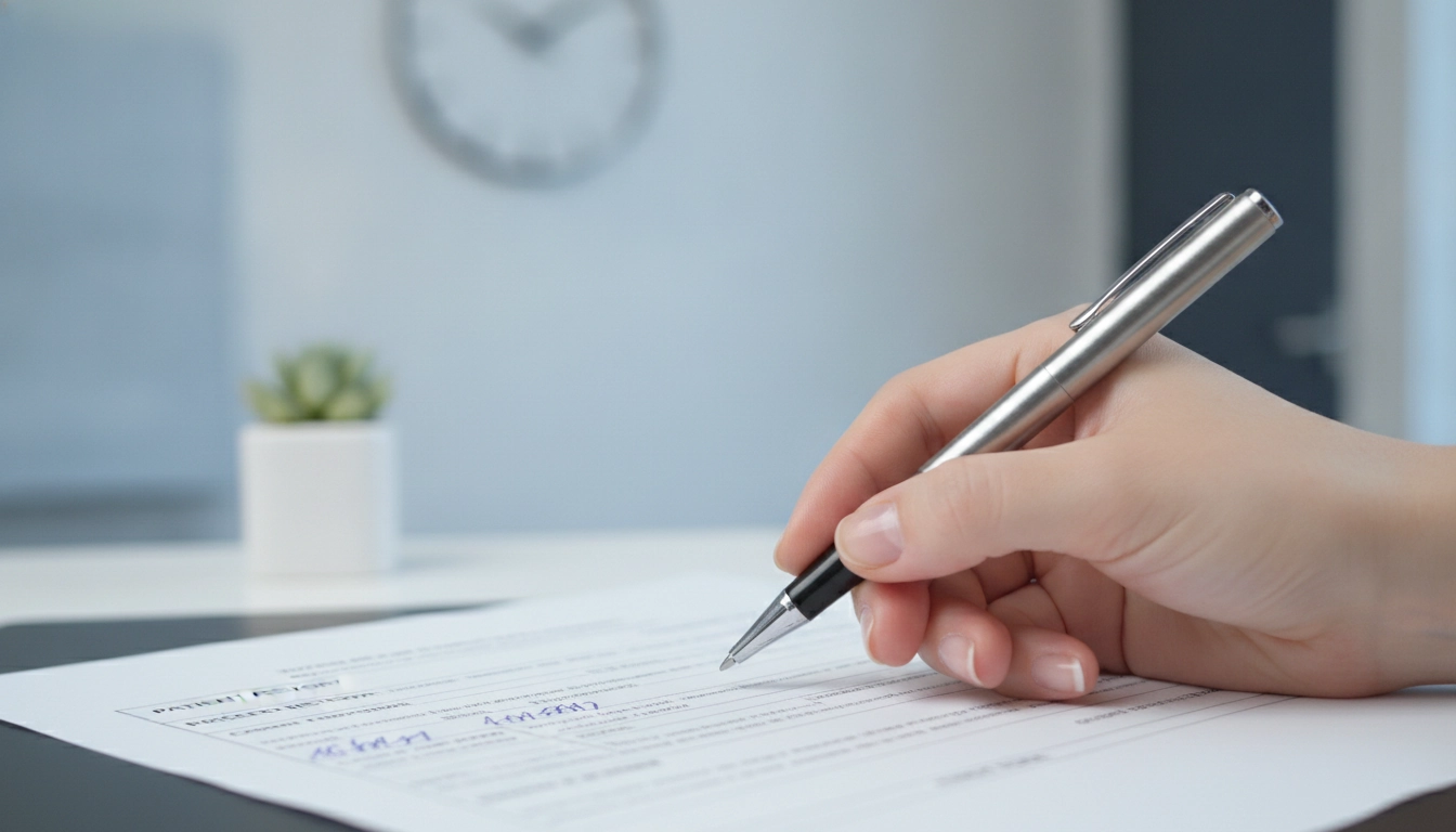 Signature d'un document médical pour le dossier d'indemnités journalières arrêt travail travailleur indépendant