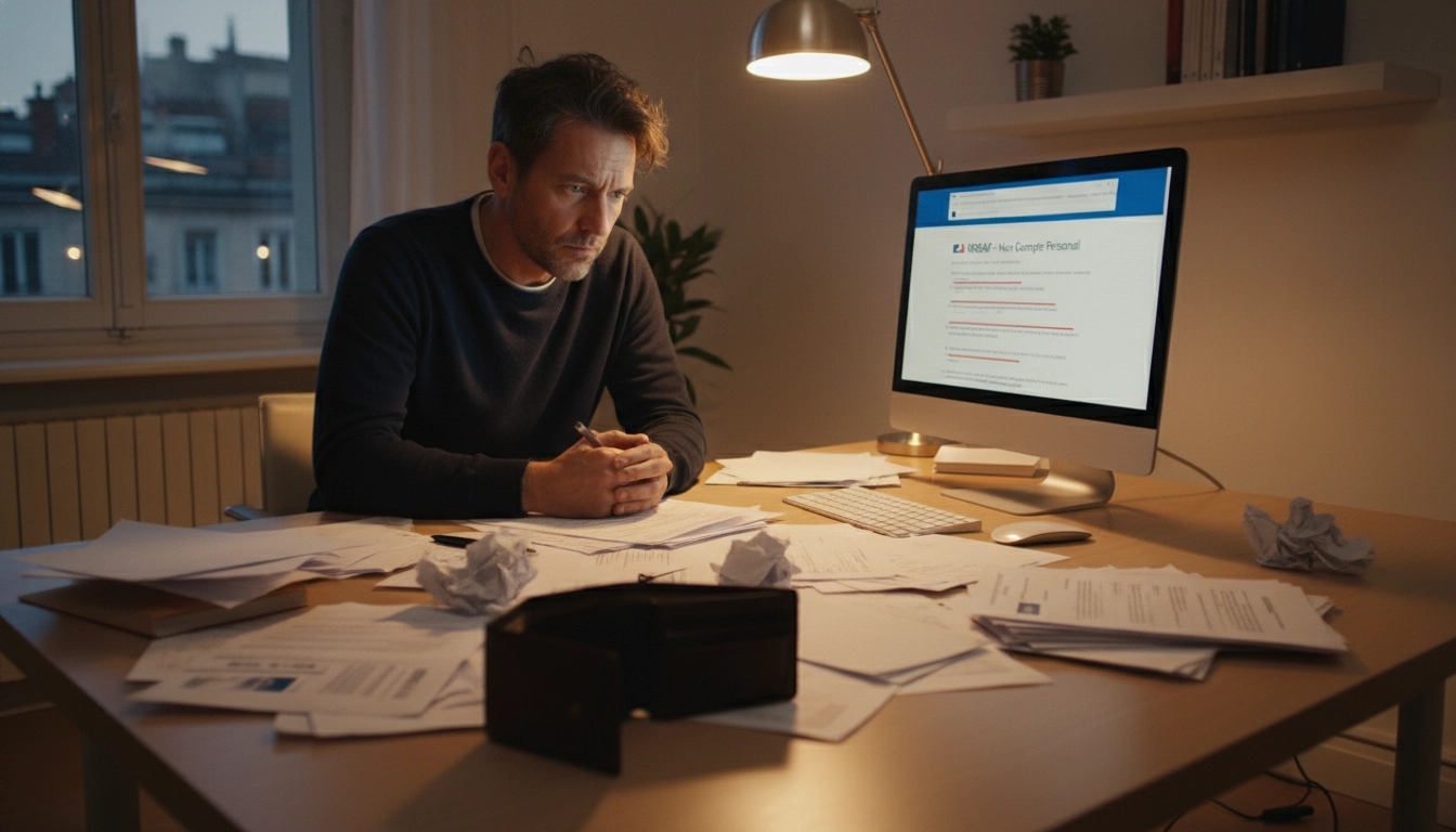 Personne effectuant une déclaration de perte de papiers d'identité en ligne sur un site officiel