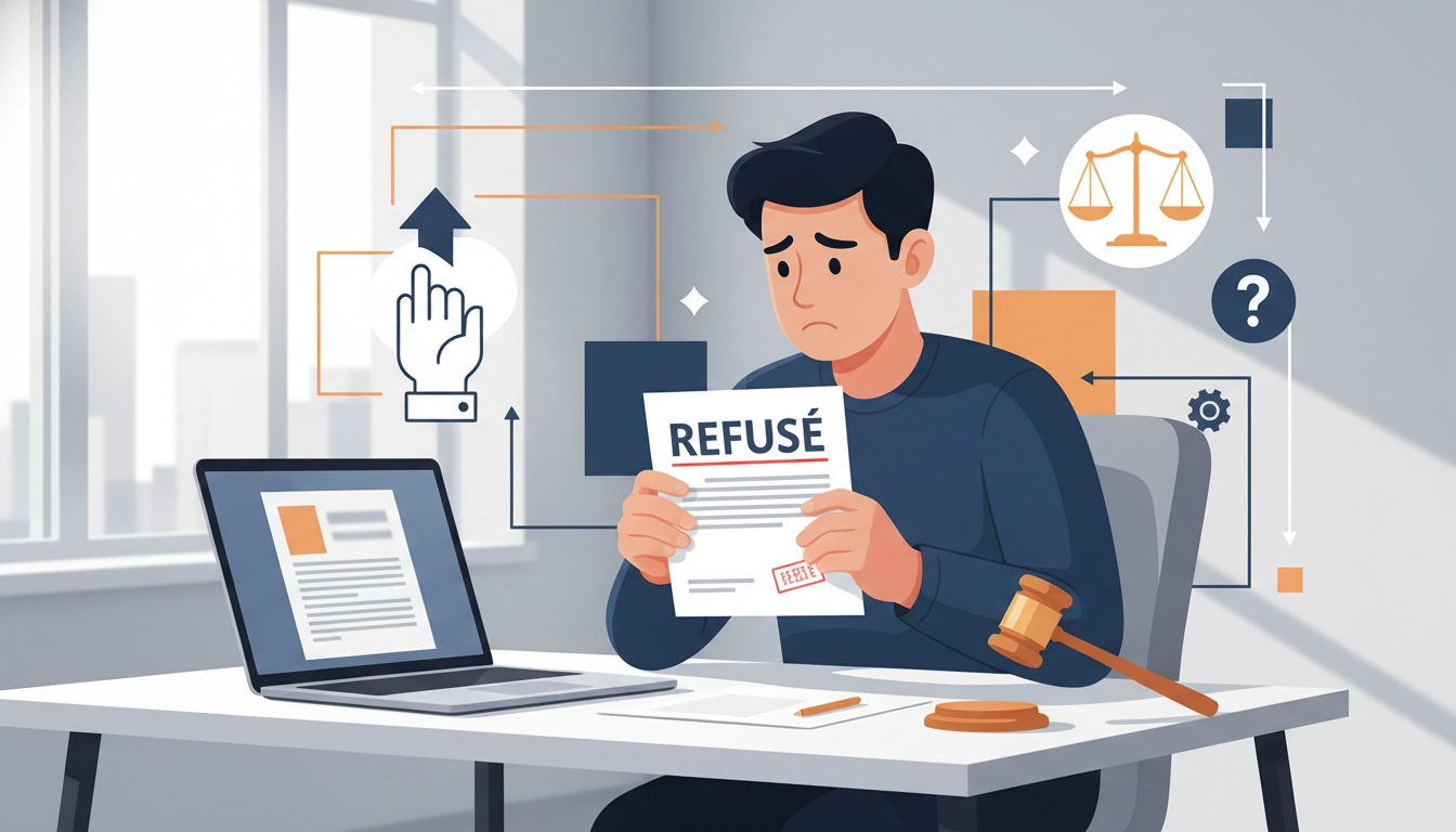Une personne rédigeant un courrier pour une prime d'activité refusée que faire recours efficace auprès de la CAF.