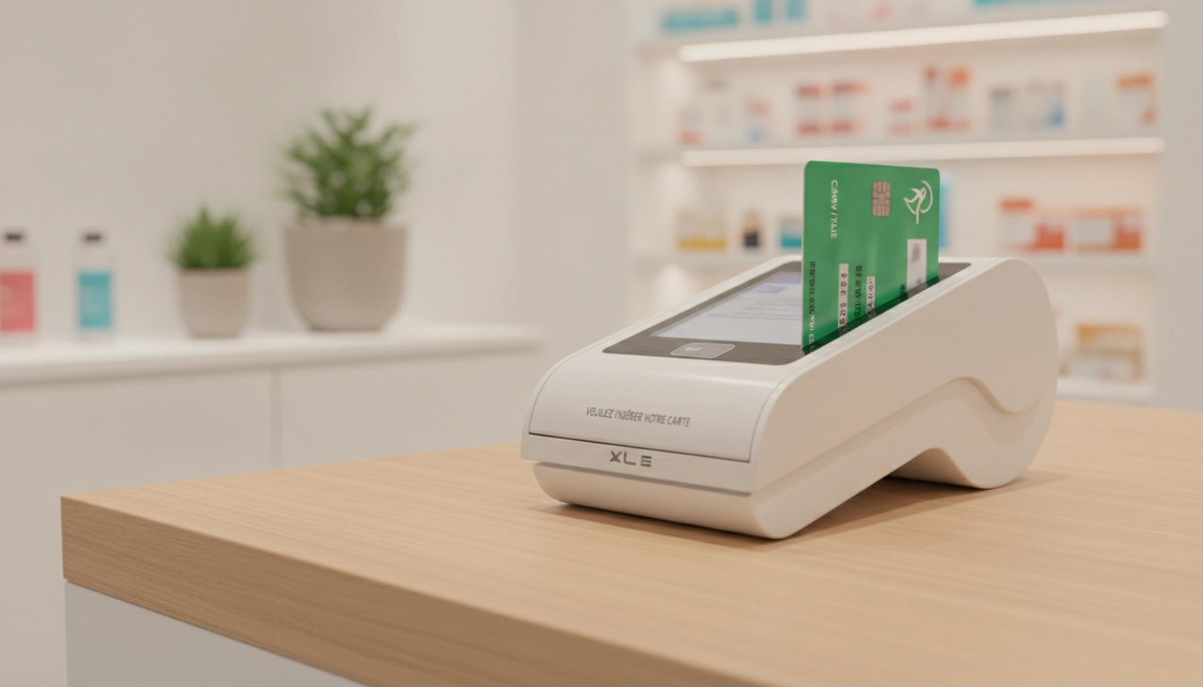 Exemple de problèmes fréquents carte vitale et solutions lors de l'utilisation en pharmacie.