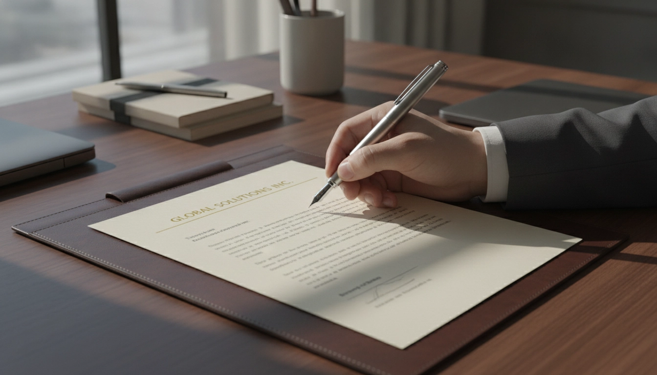 Signature d'un courrier formel de recours gracieux suite à un refus de permis.