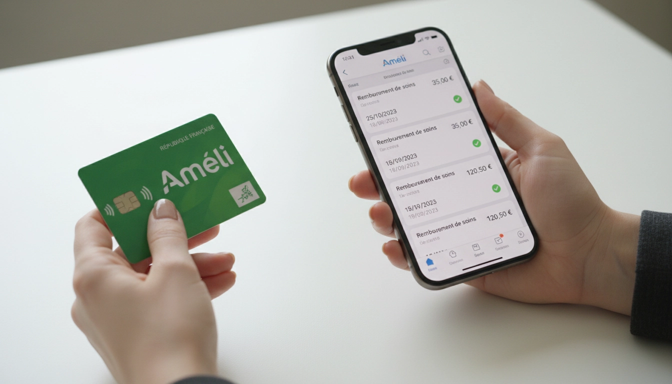 Carte Vitale et application Ameli pour suivre son remboursement de soins en France