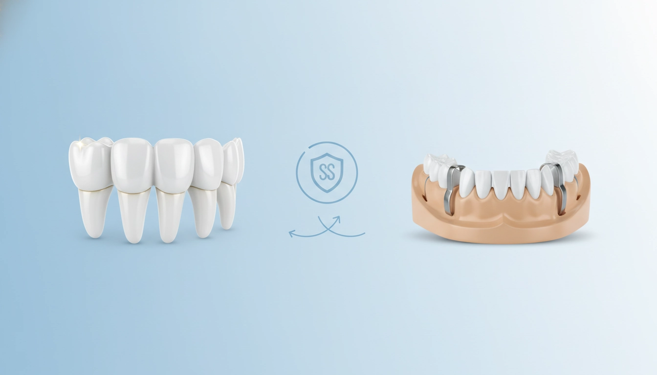 Illustration montrant une couronne dentaire sur un modèle 3D avec le concept de remboursement soin dentaire couronne prothèse