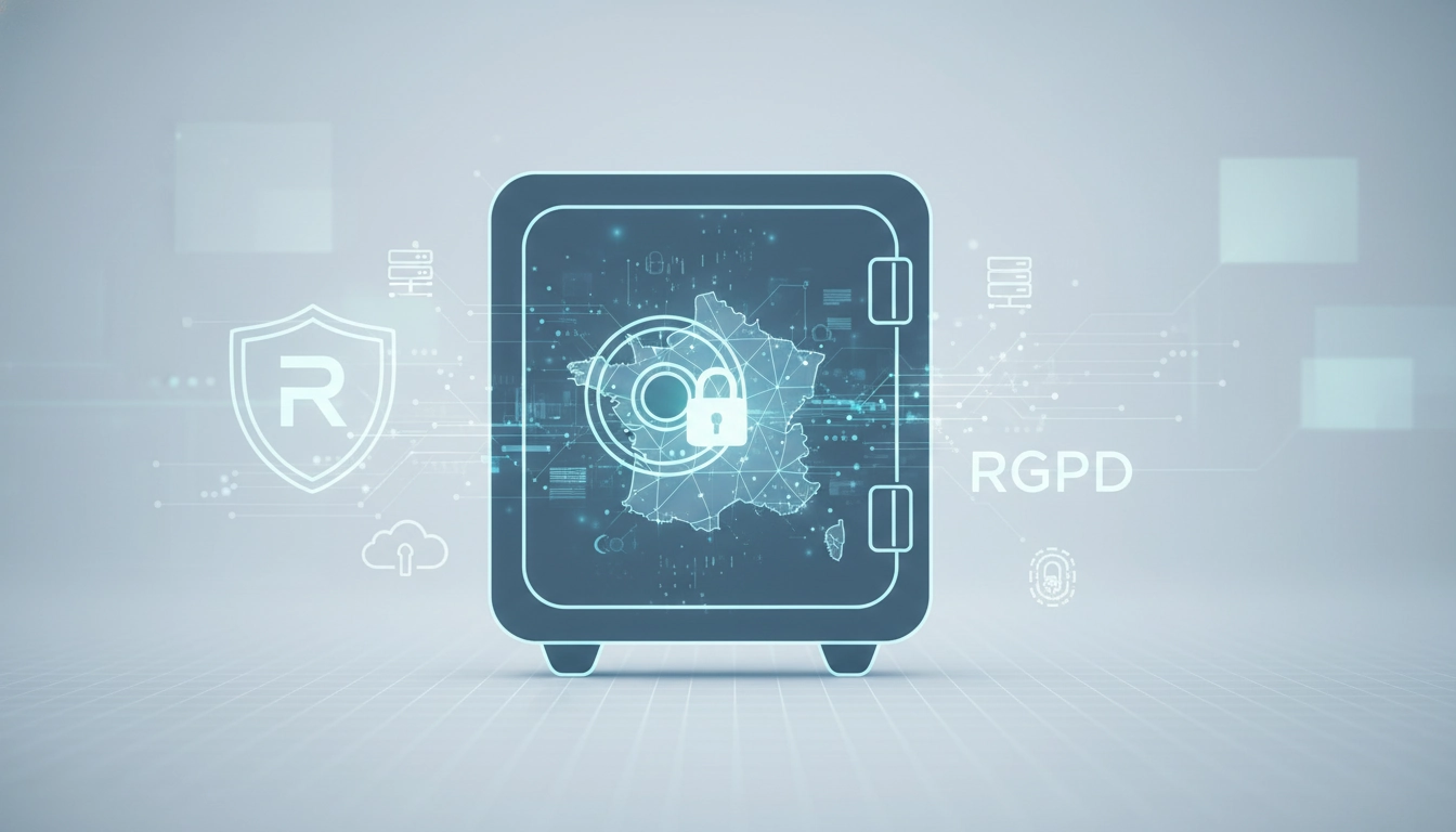 Interface d'un coffre-fort numérique illustrant la sécurité et la protection des données personnelles.