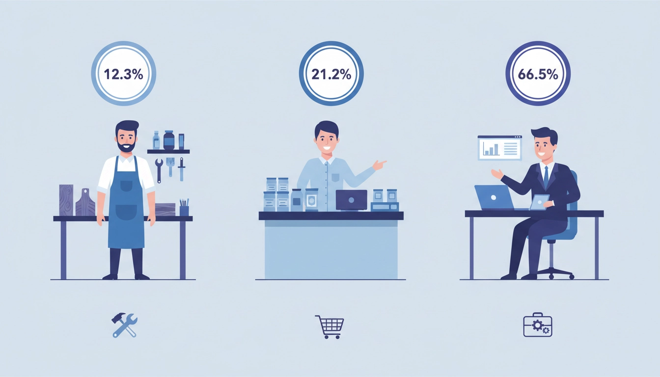 Illustration des différents taux de cotisations sociales en micro-entreprise par secteur d'activité : vente, artisanat et services